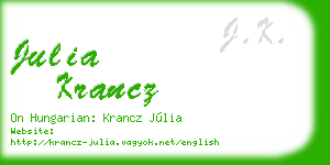 julia krancz business card