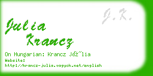 julia krancz business card